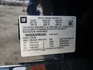2015 GMC Yukon Denali with VIN 1GKS2CKJ5FR605263, listed as a Copart auction lot 45307355 with 128,245 mi miles and Clean Title. Bid and sale history available at carsss.com. Image 15.
