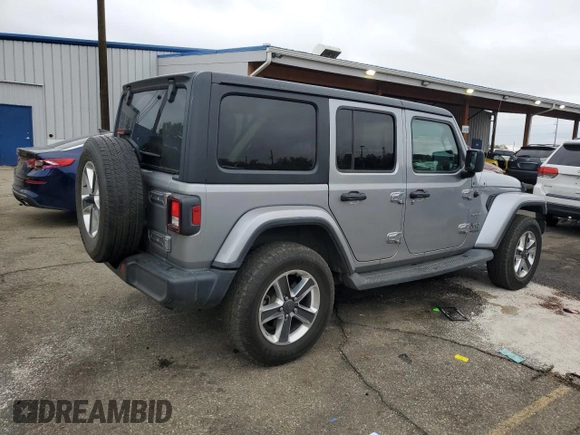 2020 Jeep Wrangler Unlimited Sahara with VIN 1C4HJXEN8LW181508, listed as a Copart auction lot 60907555 with 85,343 mi miles and Salvage title. Bid and sale history available at DreamBid. Image 3.