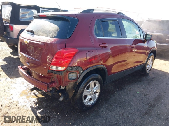 2017 Chevrolet Trax LT with VIN 3GNCJPSB2HL187166, listed as a IAAI auction lot 41793610 with 139,466 mi miles. Bid and sale history available at carsss.com. Image 4.