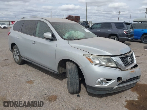 2016 Nissan Pathfinder Platinum with VIN 5N1AR2MM3GC631820, listed as a IAAI auction lot 41956463 with 128,668 mi miles. Bid and sale history available at carsss.com. Image 1.