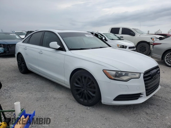 2013 Audi A6 Premium Plus with VIN WAUDFAFC0DN051723, listed as a Copart auction lot 57493605 with 74,881 mi miles and Salvage title. Bid and sale history available at DreamBid. Image 4.