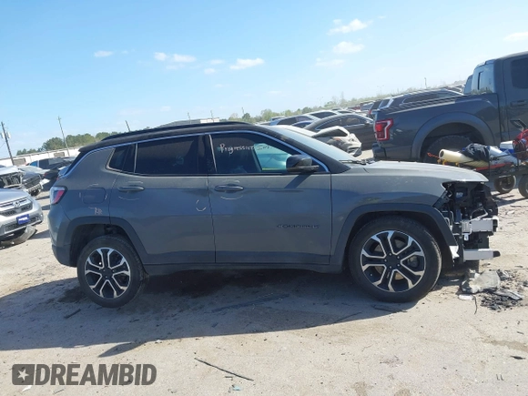 2023 Jeep Compass Limited с VIN 3C4NJDCN4PT505487, выставлен на аукционе IAAI как лот 41816219 с пробегом 10 379 миль миль и . История ставок и продаж доступна на DreamBid. Изображение 14.