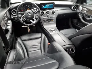 2019 Mercedes-Benz C 300 with VIN WDDWF8EB3KR505178, listed as a Copart auction lot 43122465 with 76,570 mi miles and Salvage title. Bid and sale history available at DreamBid. Image 8.