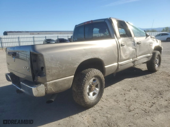 2007 Dodge Ram 2500 SLT with VIN 1D7KS28C67J528035, listed as a Copart auction lot 50407635 with 0 mi miles and Salvage Title. Bid and sale history available at carsss.com. Image 3.
