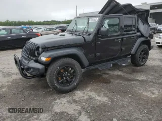 2021 Jeep Wrangler Unlimited Willys Sport with VIN 1C4HJXDN1MW679133, listed as a Copart auction lot 58345635 with 62,375 mi miles and Salvage title. Bid and sale history available at DreamBid. Image 1.