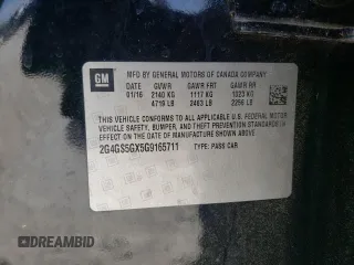 2016 Buick Regal Premium II z VIN 2G4GS5GX5G9165711, wystawiony jako Copart lot #57128855 z przebiegiem 109 474 mil mil oraz Szkoda całkowita • Salvage title. Historia ofert i sprzedaży dostępna na DreamBid. Obrazek 12.