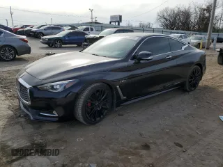 2017 Infiniti Q60 Red Sport 400 with VIN JN1FV7EK3HM611517, listed as a Copart auction lot 42997095 with 52,459 mi miles and Clean Title. Bid and sale history available at carsss.com. Image 1.