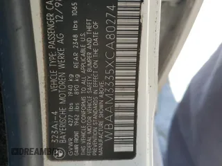 1999 BMW 3 Series 323i z VIN WBAAM3335XCA80274, wystawiony jako Copart lot #57443415 z przebiegiem 150 509 mil mil oraz Szkoda całkowita • Salvage title. Historia ofert i sprzedaży dostępna na DreamBid. Obrazek 12.