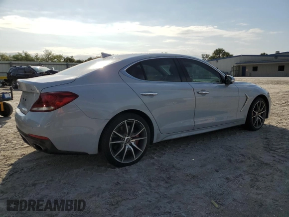 2019 Genesis G70 Advanced with VIN KMTG74LE7KU014371, listed as a Copart auction lot 49051635 with 86,418 mi miles and Non Repairable. Bid and sale history available at DreamBid. Image 3.
