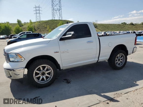 2016 Ram 1500 Big Horn with VIN 3C6JR7BT3GG122858, listed as a Copart auction lot 57103695 with 143,288 mi miles and Salvage title. Bid and sale history available at DreamBid. Image 1.