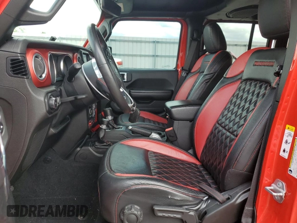 2018 Jeep Wrangler Unlimited Rubicon z VIN 1C4HJXFN3JW279812, wystawiony jako Copart lot #55626055 z przebiegiem 53 115 mil mil oraz Szkoda całkowita • Salvage title. Historia ofert i sprzedaży dostępna na DreamBid. Obrazek 7.