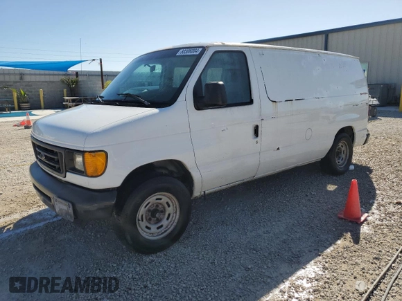 2004 Ford Econoline Cargo with VIN 1FTRE14W54HA59713, listed as a Copart auction lot 80306004 with 261,191 mi miles and Salvage Title. Bid and sale history available at carsss.com. Image 1.