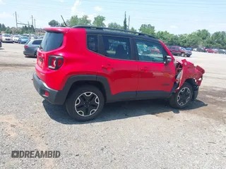 2016 Jeep Renegade Trailhawk with VIN ZACCJBCT0GPD21696, listed as a IAAI auction lot 42651973 with 91,106 mi miles and . Bid and sale history available at DreamBid. Image 4.