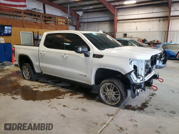 2022 GMC Sierra 1500 AT4 with VIN 3GTP9EEL4NG146800, listed as a Copart auction lot 55836695 with 71,766 mi miles and Salvage title. Bid and sale history available at DreamBid. Image 4.