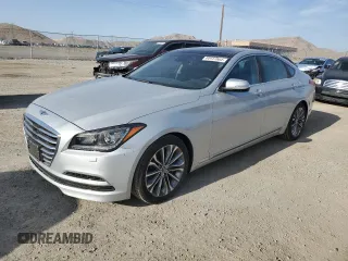 2015 Hyundai Genesis 3.8L with VIN KMHGN4JE3FU082319, listed as a Copart auction lot 66037664 with 70,270 mi miles and Salvage Title. Bid and sale history available at carsss.com. Image 1.