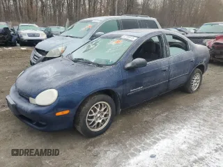 2000 Dodge Neon Highline with VIN 1B3ES46C9YD827056, listed as a Copart auction lot 42399875 with Not Provided miles and Salvage Title. Bid and sale history available at DreamBid. Image 1.
