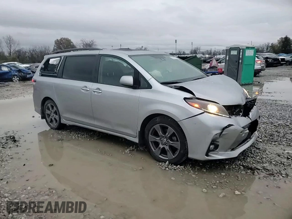 2020 Toyota Sienna SE with VIN 5TDXZ3DC4LS056244, listed as a Copart auction lot 80569924 with 33,287 mi miles and Salvage Title. Bid and sale history available at carsss.com. Image 12.