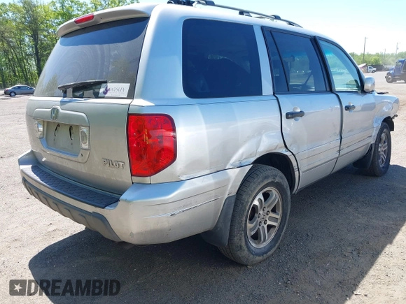 2005 Honda Pilot EX-L with VIN 5FNYF18595B009702, listed as a IAAI auction lot 42144308 with 163,363 mi miles. Bid and sale history available at carsss.com. Image 4.