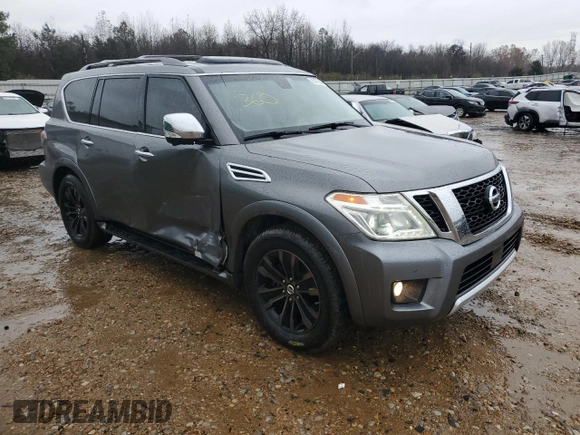 2017 Nissan Armada SL with VIN JN8AY2NDXH9009174, listed as a Copart auction lot 85371204 with 108,094 mi miles and Salvage Title. Bid and sale history available at carsss.com. Image 4.