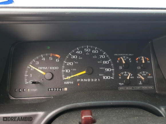 1996 Chevrolet Tahoe Limited with VIN 1GNEC13R3TJ330329, listed as a Copart auction lot 50984595 with 363,240 mi miles and Salvage Title. Bid and sale history available at carsss.com. Image 9.