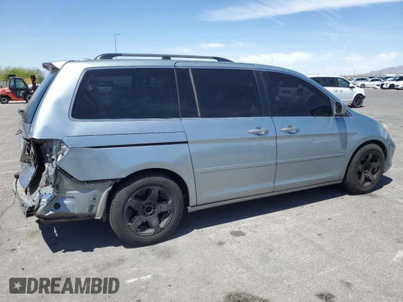 2005 Honda Odyssey Touring z VIN 5FNRL38805B131416, wystawiony jako Copart lot #59157395 z przebiegiem 263 087 mil mil oraz Szkoda całkowita • Salvage title. Historia ofert i sprzedaży dostępna na DreamBid. Obrazek 3.