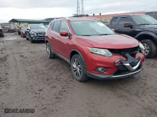 2014 Nissan Rogue SV with VIN 5N1AT2MV0EC838673, listed as a IAAI auction lot 41488338 with 165,527 mi miles. Bid and sale history available at carsss.com. Image 1.