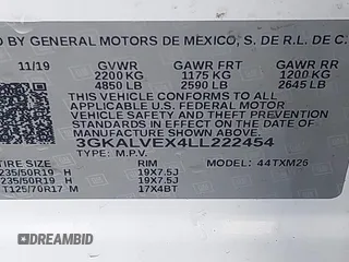 2020 GMC Terrain SLT z VIN 3GKALVEX4LL222454, wystawiony jako IAAI lot #41667309 z przebiegiem 111 729 mil mil oraz . Historia ofert i sprzedaży dostępna na DreamBid. Obrazek 9.