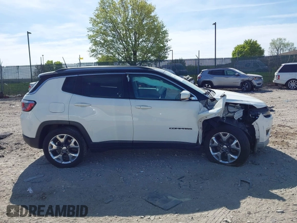 2019 Jeep Compass Limited with VIN 3C4NJDCB6KT740505, listed as a IAAI auction lot 42098770 with 57,733 mi miles and . Bid and sale history available at DreamBid. Image 12.