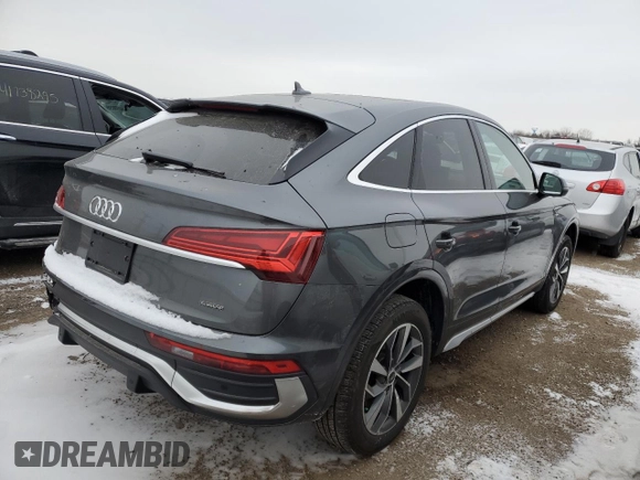 2023 Audi Q5 Sportback S line Premium Plus with VIN WA15AAFYXP2018956, listed as a Copart auction lot 41802925 with 22,132 mi miles and Salvage title. Bid and sale history available at DreamBid. Image 3.