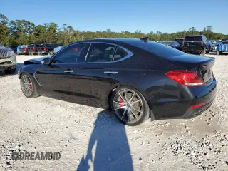 2019 Genesis G70 3.3T Advanced with VIN KMTG34LE0KU019519, listed as a Copart auction lot 80455204 with 72,745 mi miles and Salvage Title. Bid and sale history available at carsss.com. Image 2.