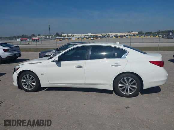 2017 Infiniti Q50 2.0t with VIN JN1CV7AP4HM642506, listed as a IAAI auction lot 41454542 with 131,807 mi miles. Bid and sale history available at carsss.com. Image 14.