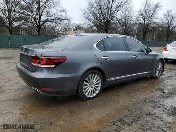 2014 Lexus LS 460 L with VIN JTHDL5EF9E5006987, listed as a Copart auction lot 44515875 with 130,618 mi miles and Salvage Title. Bid and sale history available at carsss.com. Image 3.