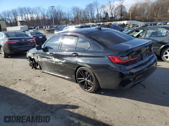 2022 BMW 3 Series M340i xDrive with VIN 3MW5U9J02N8C24006, listed as a Copart auction lot 87841145 with 0 mi miles and Salvage Title. Bid and sale history available at carsss.com. Image 2.