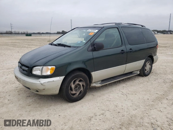 1999 Toyota Sienna LE with VIN 4T3ZF13C6XU151285, listed as a Copart auction lot 43792835 with 0 mi miles and Salvage Title. Bid and sale history available at carsss.com. Image 1.