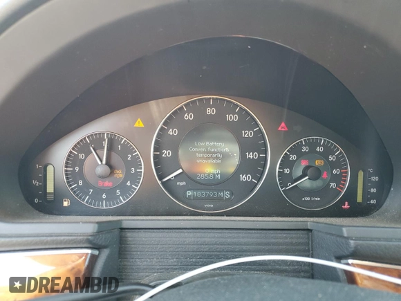 2005 Mercedes-Benz E 500 with VIN WDBUH83J45X169545, listed as a Copart auction lot 42257535 with 183,793 mi miles and Clean Title. Bid and sale history available at carsss.com. Image 9.