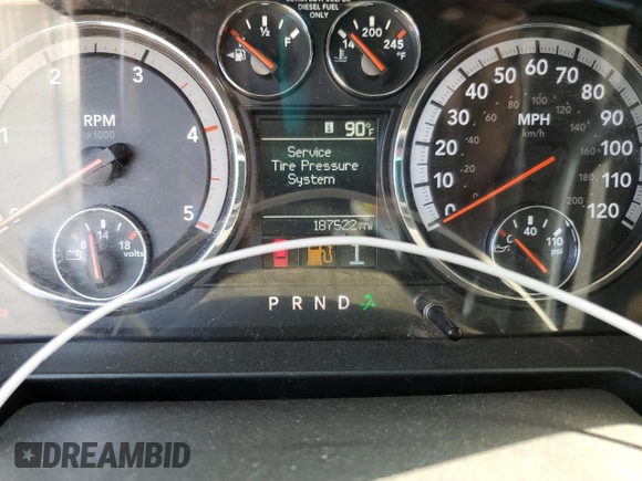 2012 Ram 2500 ST z VIN 3C6UD5CL8CG235889, wystawiony jako Copart lot #58773955 z przebiegiem 187 522 mil mil oraz Szkoda całkowita • Salvage title. Historia ofert i sprzedaży dostępna na DreamBid. Obrazek 9.