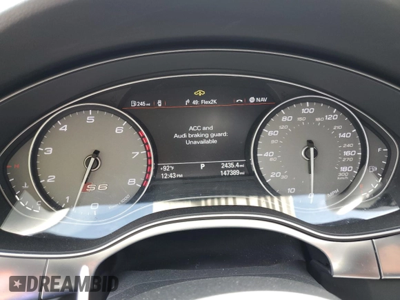 2013 Audi S6 Prestige with VIN WAUJ2AFC3DN091390, listed as a Copart auction lot 68110024 with 147,389 mi miles and Salvage Title. Bid and sale history available at carsss.com. Image 9.