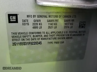 2015 Chevrolet Impala LTZ with VIN 2G1165S31F9228345, listed as a Copart auction lot 41655745 with 105,664 mi miles and Salvage Title. Bid and sale history available at carsss.com. Image 12.