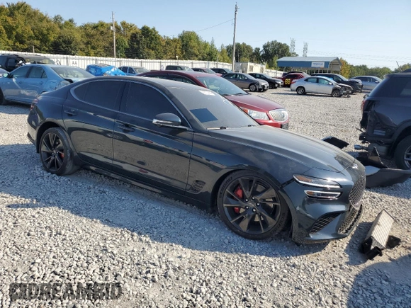 2022 Genesis G70 3.3T with VIN KMTG54TE5NU097499, listed as a Copart auction lot 75570294 with 64,864 mi miles and Salvage Title. Bid and sale history available at DreamBid. Image 4.