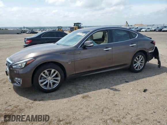 2019 Infiniti Q70 Luxe with VIN JN1BY1AR2KM585067, listed as a Copart auction lot 57527895 with 62,965 mi miles and Salvage title. Bid and sale history available at DreamBid. Image 1.
