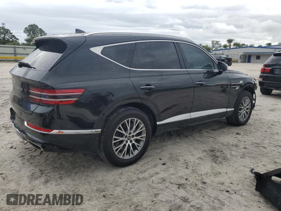 2021 Genesis GV80 with VIN KMUHB4SB7MU046455, listed as a Copart auction lot 62872925 with 52,340 mi miles and Salvage title. Bid and sale history available at DreamBid. Image 3.