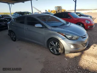 2015 Hyundai Elantra Limited with VIN KMHDH4AE8FU329070, listed as a Copart auction lot 52380395 with 130,054 mi miles and Salvage Title. Bid and sale history available at carsss.com. Image 4.