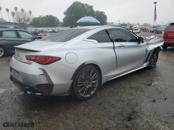 2017 Infiniti Q60 Red Sport 400 with VIN JN1FV7EKXHM611479, listed as a Copart auction lot 48938835 with 110,565 mi miles and Salvage Title. Bid and sale history available at carsss.com. Image 3.