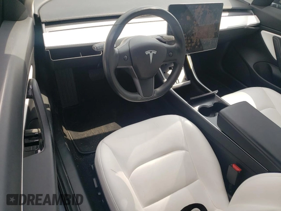 2018 Tesla Model 3 Long Range Battery with VIN 5YJ3E1EBXJF100415, listed as a Copart auction lot 53295825 with Not Provided miles and Salvage Title. Bid and sale history available at DreamBid. Image 8.