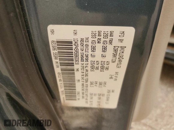 2006 Dodge Caravan SXT with VIN 1D4GP45R56B633618, listed as a Copart auction lot 49915345 with 223,481 mi miles and Salvage Title. Bid and sale history available at DreamBid. Image 14.