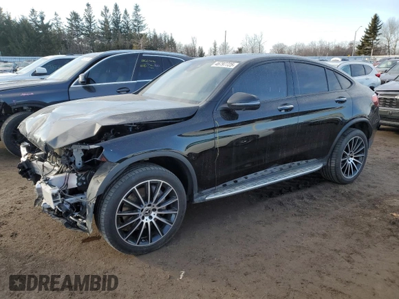 2021 Mercedes-Benz GLC with VIN W1N0J8EBXMF920851, listed as a Copart auction lot 46797725 with 88,523 mi miles and Salvage Title. Bid and sale history available at carsss.com. Image 1.