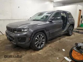 2023 Jeep Grand Cherokee Overland with VIN 1C4RJHDG6P8702409, listed as a Copart auction lot 47474265 with 47,246 mi miles and Salvage title. Bid and sale history available at DreamBid. Image 1.