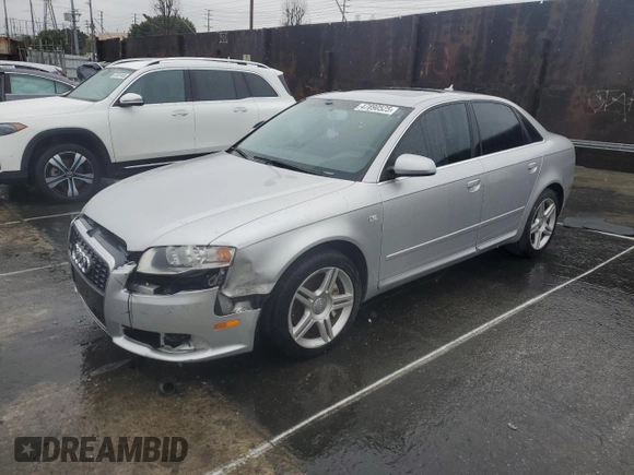 2008 Audi A4 2.0T with VIN WAUAF78EX8A122976, listed as a Copart auction lot 47890525 with 102,331 mi miles and Salvage title. Bid and sale history available at DreamBid. Image 1.