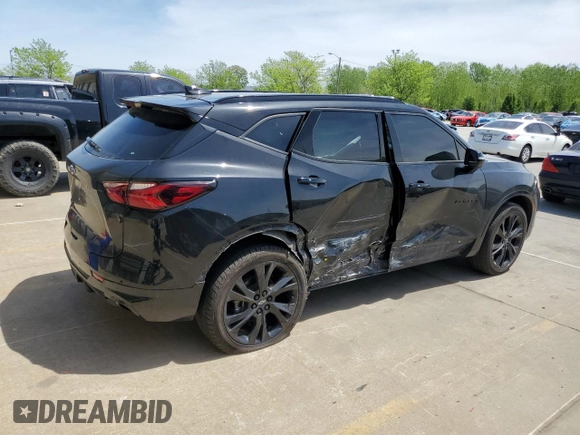 2021 Chevrolet Blazer RS z VIN 3GNKBKRS0MS522085, wystawiony jako Copart lot #53998135 z przebiegiem 37 961 mil mil oraz Szkoda całkowita • Salvage title. Historia ofert i sprzedaży dostępna na DreamBid. Obrazek 3.