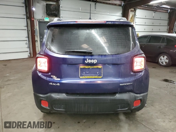2016 Jeep Renegade Sport with VIN ZACCJBAW7GPD99051, listed as a Copart auction lot 45063355 with 142,487 mi miles and Salvage Title. Bid and sale history available at DreamBid. Image 6.